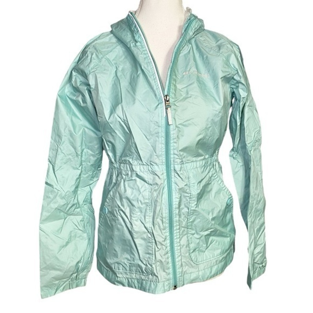 Columbia Aqua Blue Hooded Jacket